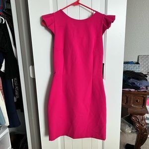 NWT Zara pink mini dress open back bow barbie party new years birthday
